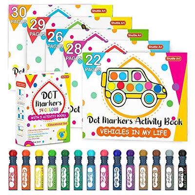 Nicecho Washable Dot Markers for Kids Toddlers & Preschoolers, 10 Colors  Bingo Paint Daubers Marker Kit with Free Activity Book. Non-Toxic  Water-Based