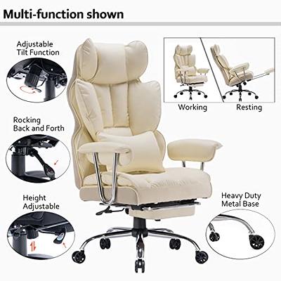 Efomao Desk Office Chair,Big High Back Chair,PU Leather Office