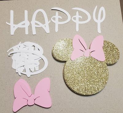 how to make a minnie mouse birthday banner