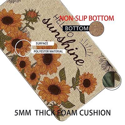 Sunflower Kitchen Rugs - Kitchen Mat Set of 2, Sunflower Decor