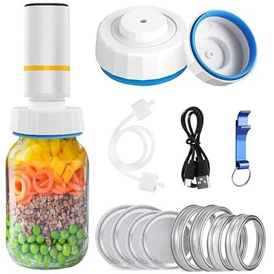 Electric Mason Jar Vacuum Sealer Kit - Automatic Sealer For Wide Mouth And  Regular Mouth Mason Jars, With 10 Jar Lids, For Food Storage And  Preservation