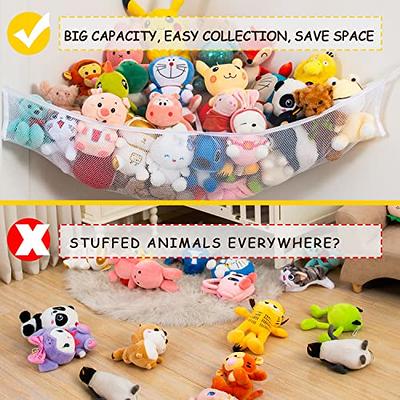 INSFITY Large Stuffed Animal Net or Hammock Corner Toy Organizer