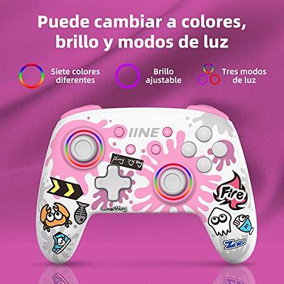 ROTOMOON Upgraded Pink Wireless Pro Controller Compatible with Nintendo  Switch/Oled/Lite, with Programmable Function, Wake-Up, Gyro Axis, Turbo,  Dual