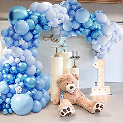 Baby Shower Decorations Boy | 129 Piece Kit with Birthday Balloons | Blue  Balloon Arch| Navy Blue Balloons| Baby Blue Balloons| Blue Balloon Garland  