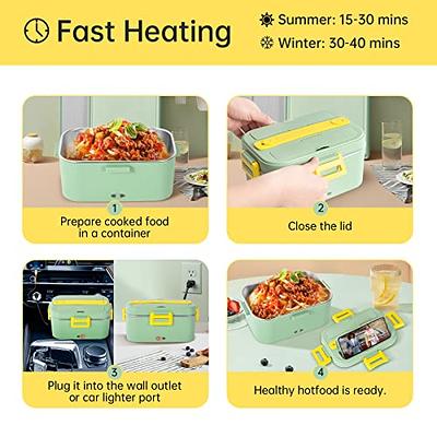 Electric Heating Lunch Box, Portable For Home, Office, Car, And