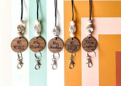 Sinseike Custom Retractable Cute Name ID Badge Reels Holder,Personalized Tag Badge Gift for Doctor or Nurse (Personalized)