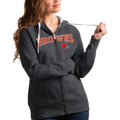 Antigua Men's Cleveland Browns Tribute Quarter-Zip Black Pullover