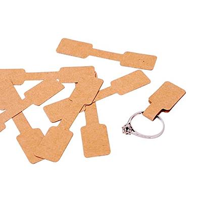 Tofficu 2500 Pcs Price Tag Marking Strung Tag Kraft Gift Tags Price Label  Sticker Blank Marking Tags Clothing Hanging Stickers Clothing Tags and