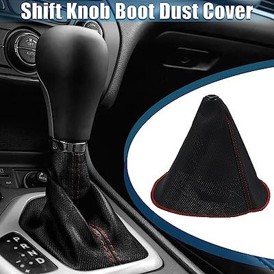 A ABSOPRO Car Shift Boot Cover Universal Gear Shift Knob Boot Dust Cover  Fabric Black with Red Line - Yahoo Shopping