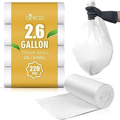 Hommaly 2.6 Gallon 240 pcs Small Clear Trash Bags, Strong Garbage