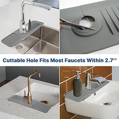 Kitchen Silicone Faucet Absorbent Mat For Sink Splash Guard Faucet Splash  Catcher Countertop Protector Bathroom Kitchen Gadget