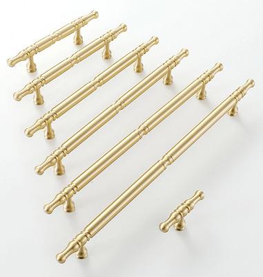 Antique Gold Bar Handles Solid Brass Furniture Hardware for