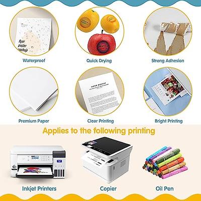 10 Sheets Printable Vinyl Sticker Paper A4 Glossy self-adhesive