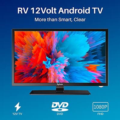 SYLVOX RV TV, 32 inches 12/24V TV for RV 1080P Full HD Smart TV, Built-in  APP Store, Support WiFi Bluetooth, Small Android TV for Car Home Camper