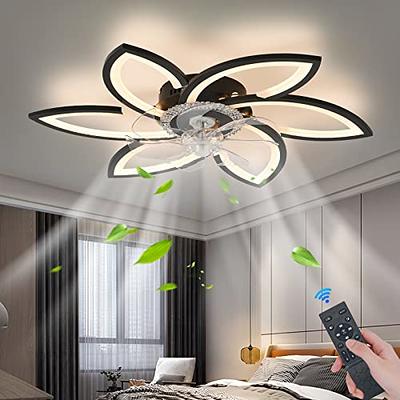  Dalouguan Ceiling Fan with Lights Remote Control, 24