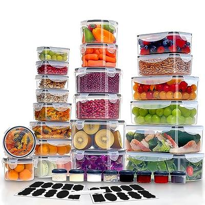 36 PCS Food Storage Containers (18 Stackable kitchen Storage Containers  with 18 Lids airtight) - BPA-Free & Microwave, Dishwasher freezer Safe Meal