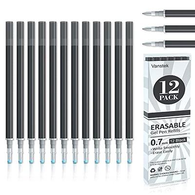 ParKoo Retractable Erasable Gel Pens 0.7 mm, No Need for White Out,12