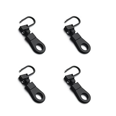  Bewudy 10pcs Zipper Pull Replacement, Metal Zipper Pulls  Detachable Zipper Tab Repair for Clothing Jackets Boots Wallet Coat Purse  (Black)