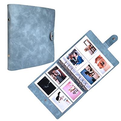 elfonsol Polaroid Photo Album 2x3 - Linen Cover, Front Window, Film Book  with 208 Vertical Pockets for Fujifilm Instax Mini 7s 8 9 11, K-pop