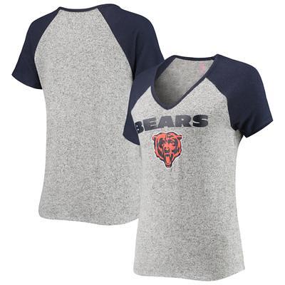 Chicago Bears Antigua Compression Tri-Blend Long Sleeve Button-Down Shirt -  Navy/White