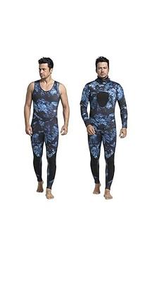 Spearfishing Wetsuits for Mens, 1.5mm Neoprene Camo Full Body One Piece  Diving Suits for Snorkeling Swimming 