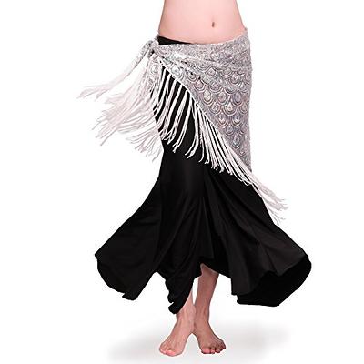 ROYAL SMEELA Belly Dance Hip Scarf Tassel Triangle Hip Scarves Skirt  Peacock Tribal Belly Dancing Costume for Women, Silver - Yahoo Shopping