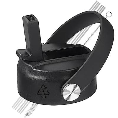 Straw Lid With Flexible Handle - Black