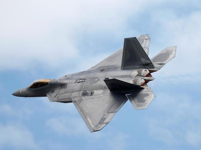 An F-22 jet in flight: Peter Nicholls/Reuters