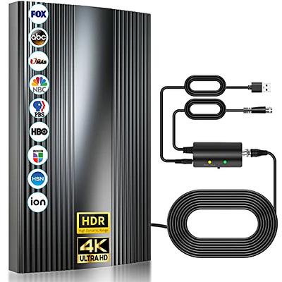 Antena de TV digital para Smart TV, antena digital HDTV 2023 para  interiores y exteriores con base magnética fuerte, soporte 4K 1080p para  canales