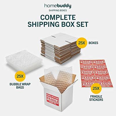  25-Pack 4x4x4 Shipping Boxes for Candle Packaging, Small  Shipping Boxes for Small Business, Mailing Boxes with Bubble Bags & FRAGILE  Stickers for Mug Small Items Gifts Candle Boxes Packaging -Brown 