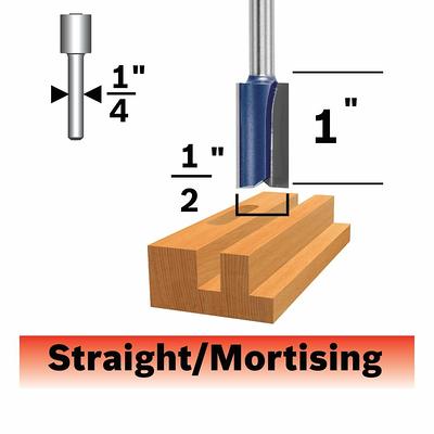 Bosch 3 8 in Carbide Tipped Straight Router Bit 85249MC Yahoo