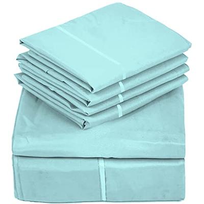 Solid Twin Fitted Sheet - Aqua