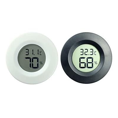DOQAUS 2-pack Digital LCD Hygrometer Indoor Thermometer Humidity Gauge for  Home,Bedroom,Office,Greenhouse,Humidity Monitor,Black 