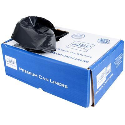 Lavex Hercules 33 Gallon 2 Mil 33 x 39 Low Density Black Can Liner /  Trash Bag - 100/Case