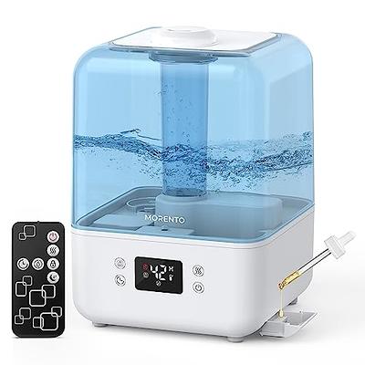 Air Humidifier 4.5L 2-in-1 Cool & Warm Mist Humidifier, Indoor Ultrasonic Humidifier with Essential Oil Box & Remote Control for Bedrooms, Offices, PL