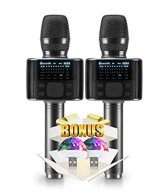 M100 - Bluetooth Karaoke Microphone, Carpool Karaoke Microphone, Bluetooth  Microphone Wireless, Portable Handheld Karaoke Mic and Speaker with LED