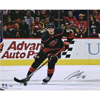 Mikhail Sergachev Tampa Bay Lightning Autographed 8 x 10 Black Jersey  Skating with Puck Photograph