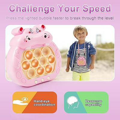 Quick Push Pop Game, Fidget Toys Console Travel Games Fast Push It,  Poplight Fidget Light up 