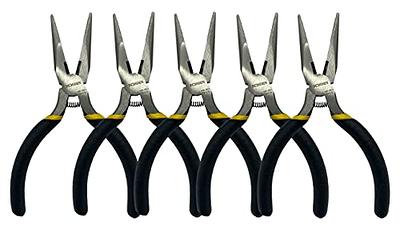 WorkPro 5 Pieces Jewelry Pliers, Jewelry Tools Includes 6 in 1 Wire Loop Pliers, Nylon Nose Pliers, Bent Nose Pliers for Jewelry Making, Pointed