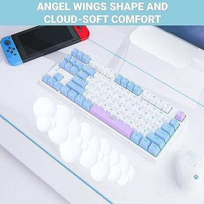 ATTACK SHARK Gaming Keyboard Cloud Wrist Rest Pad,Memory Foam Keyboard Palm  Rest, Ergonomic Hand Rest Support for Computer Keyboard Laptop Mac Cute