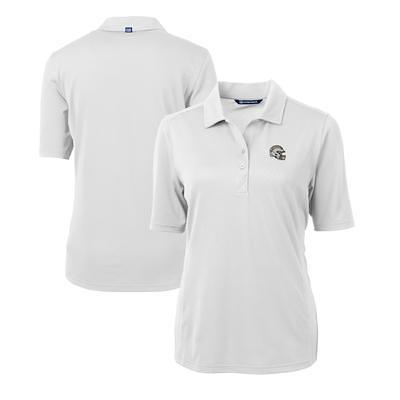 Men's Cutter & Buck Gray Jacksonville Jaguars Helmet Forge Tonal Stripe Stretch Polo Size: Small