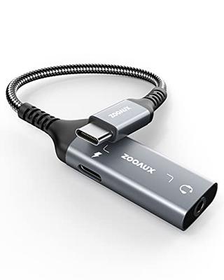 ZOOAUX USB Type C to 3.5mm Audio Adapter and Charger,2 in 1 USB C