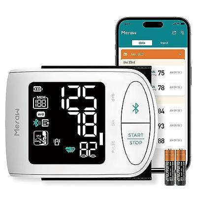 Meraw Blood Pressure Monitor Home Use, Blood Pressure Cuff Digital Arm,  Blood Pressure Monitor Automatic Cuff 8.7-16.5 Bluetooth App Tracking