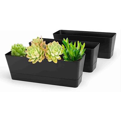 Box Of 12 Rectangular Plastic Storage Container With Pots