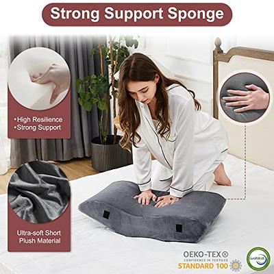 OasisCraft Bed Wedge Pillow, Adjustable 8&12 Inch Folding Memory Foam  Sleeping Pillow Incline Cushion System for Legs and Back Pain with Washable