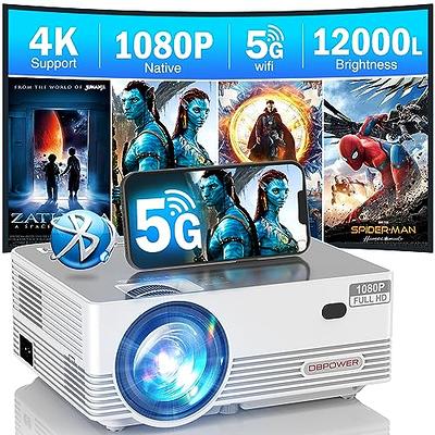  4K Support Projector with Wifi and Bluetooth, OWNKNEW Portable  Mini Projectors for Outdoor Movies Use, Video Projector Compatible with TV  Stick, Laptop, Smartphone, Xbox, PS5 : Electronics