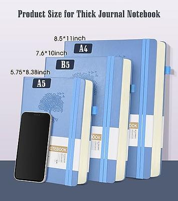Lined Journal Notebook for Women Men, 3 Pack A5 Small Hardcover Journals  for Writing with 200