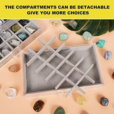 Acrylic Rock Collection Display Case Rock Collection Box for Kids