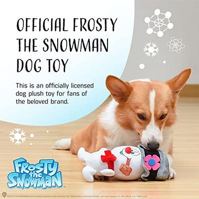 Snowman Dog Plush Squeaker Toy 9 Inch