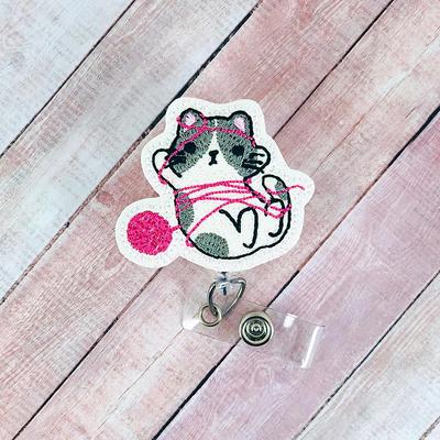 Cute Kitty Badge Holder, Retractable Clip, Cat Reel, Badge, Id Nurse Kitten  Reel - Yahoo Shopping